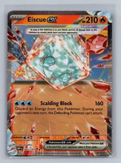 Eiscue ex 042/197 Double Rare Obsidian Flames Pokemon Near Mint - Image 1