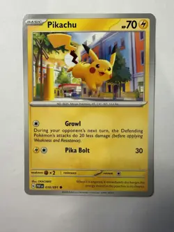 Pikachu - SV: Paldean Fates 018/091 NM English Pokemon Card - Image 1