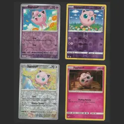 Jigglypuff Pokemon Card Collection Set of 4 English Cards Rare Holo Reverse Holo - Image 1