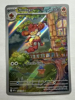 Pokemon TCG Simisear Illustration Rare 100/086 Sv White Flare Holo 2025 - Image 1