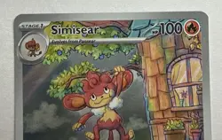 Pokemon TCG Simisear Illustration Rare 100/086 Sv White Flare Holo 2025 - Image 2