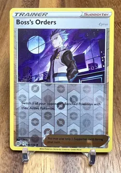 Boss's Orders 132/172 Brilliant Stars Reverse Holo Rare Pokemon Card NM - Image 1