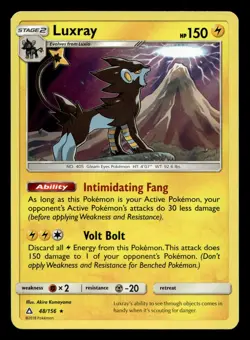 Luxray 48/156 Rare Ultra Prism Holo Pokemon NM - Image 1