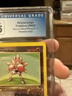 CGC 9.5 GEM MINT 10 Hitmonchan #2 REVERSE HOLO Best of Game PROMO Pokemon SWIRL - Image 3
