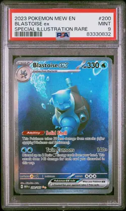 PSA 9 Blastoise ex #200 Full Art SIR 2023 Pokemon Scarlet Violet S&V 151 MINT - Image 1