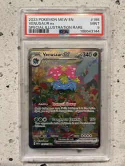Pokemon Venusaur ex 198/165 SV151 Illustration Rare Holo PSA 9 2023 - Image 1