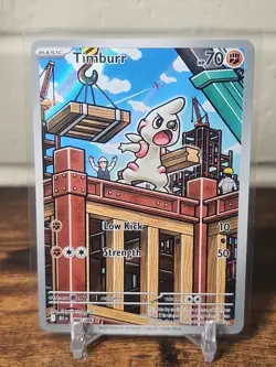 Pokemon TCG Timburr 125/086 Black Bolt Illustration Rare - Image 1
