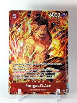 One Piece TCG Portgas D. Ace Illustration Box Promo Card Foil ST15-005 NM - Image 1