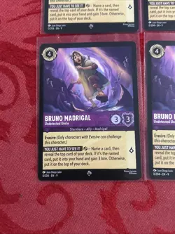 4x Disney Lorcana - Fabled - Bruno Madrigal - Undetected Uncle - 0/204 x4 - Image 4