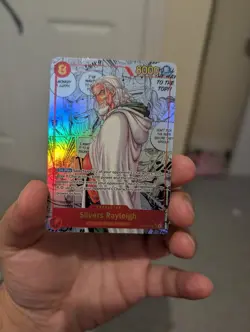 One Piece TCG OP08-118 SILVERS RAYLEIGH Parallel Manga Card 🔥 - Image 1
