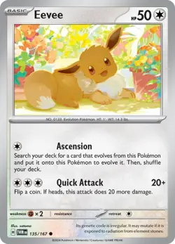 Eevee - SV06: Twilight Masquerade 135/167 NM English Pokemon Card - Image 1