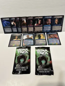 Star Trek CCG 2nd Edition - Reflections 2.0 - 2 opened Boosters w/add on cards - Image 1