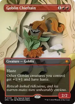 Goblin Chieftain (Borderless) - 135 - SPG - NM - Foil - Image 1