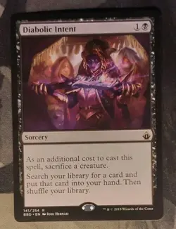 Magic: The Gathering Diabolic Intent Battlebond Rare Sorcery Black Regular - Image 1