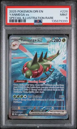 POKEMON Yanmega ex #228 Destined Rivals Special Illustration Rare PSA 9 Alt Art - Image 1
