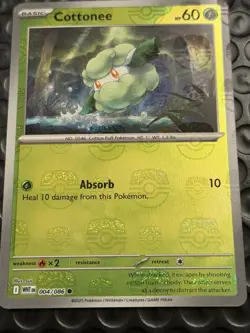 Cottonee (Master Ball Pattern) 004/086 Sv: White Flare Holo - Pokemon TCG - Image 1
