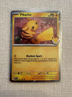 Pikachu Stamped Pokemon Day 2026 051/162 Cosmos Holo Promo NM - Image 1
