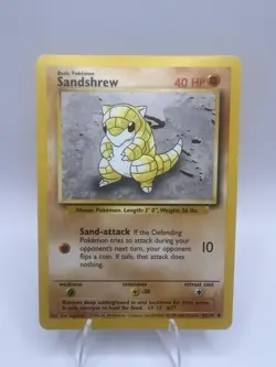 Vintage Pokemon Sandshrew 42/102 Base Set 1999-2000 4th Printing - Image 1