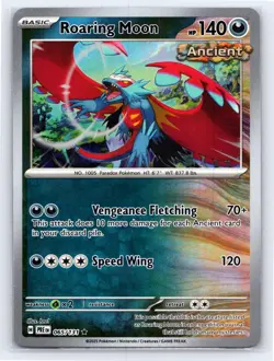 Roaring Moon (Poke Ball) 065/131 - Pokemon Prismatic Evolutions - Holo - NM - Image 1