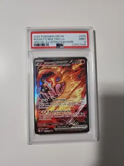 2025 Pokemon DRI EN Rocket's Moltres EX Special Illustration Rare PSA 9 - Image 1