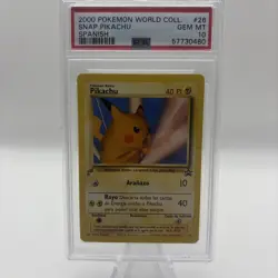 2000 Pokemon *SNAP PIKACHU* Spanish Black Star Promo #26 PSA 10 - Image 1