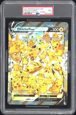 2021 POKEMON SWSH BLACK STAR PROMO CELEBRATIONS COLL-TAG PIKACHU V-UNION PSA 9 - Image 1