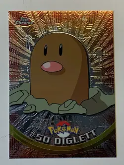 2000 Topps Chrome Pokemon Series 1 #50 Diglett FREE COMBINED SHIPPING - Image 1