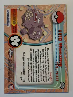 2000 Topps Chrome Pokemon Series 2 #110 Weezing (B) FREE COMBINED SHIPPING - Image 2