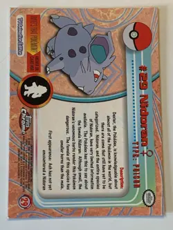 2000 Topps Chrome Pokemon Series 1 #29 Nidoran (C) FREE COMBINED SHIPPING - Image 2
