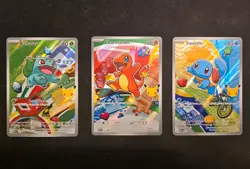 Pokemon TCG First Partner Illustration Collection Series 1 Kanto GEN 1 Starters - Image 1
