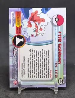 2000 TOPPS CHROME POKEMON TV ANIMATION GOLDEEN #118 - Image 2