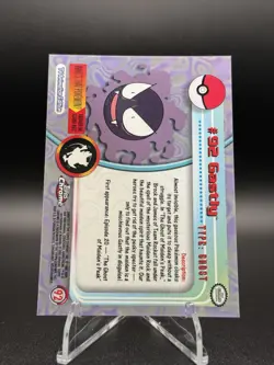 Pokemon Topps Chrome Gastly #92 NM - Image 2