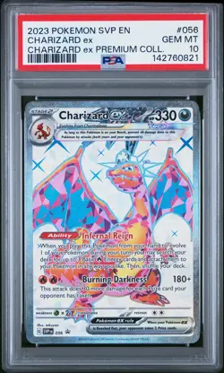 2023 POKEMON SVP EN-SV BLACK STAR PROMO #056 CHARIZARD EX PSA 10 - Image 1