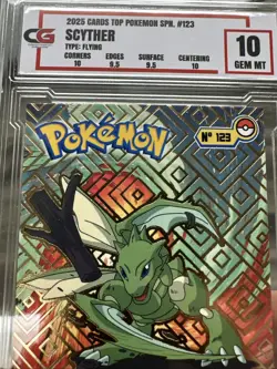 Scyther Gold Foil Top Pokemon 2025 CG Gem Mint 10 - Image 4