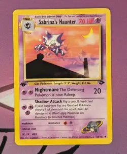 Sabrina's Haunter 1st Edition 55/132 Gym Challenge Pokemon TCG - Image 1