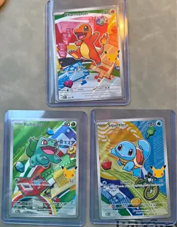 Pokemon TCG First Partner Illustration Collection Series 1 Kanto GEN 1 Starters - Image 1