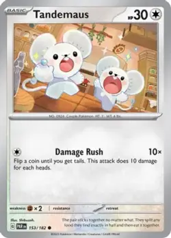 Pokemon - Tandemaus - 153/182 - Common - Scarlet & Violet - Paradox Rift - NM - Image 1