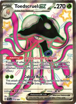 Pokemon TCG SV: Paldean Fates 213/091 Toedscruel ex NM - Image 1