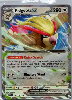 Pidgeot ex 164/197 Double Rare Obsidian Flames Pokemon Near Mint - Image 1