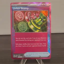 Pokemon TCG Unfair Stamp ACE SPEC Rare Trainer-Item Foil 165/167 - Image 1