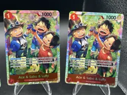 One Piece Ace & Sabo & Luffy (OP13-007) SR Playset Carrying On His Will OP13 - Image 2