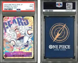 2023 ONE PIECE JAPANESE OP05-AWAKENING OF THE NEW ERA #119 MONKEY D. LUFFY PSA9 - Image 3