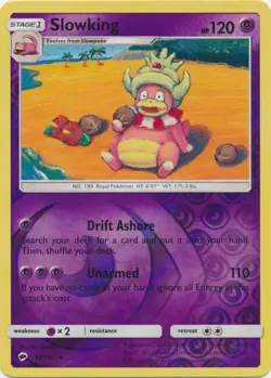 Slowking 48/147 Reverse Holo Burning Shadows Pokemon Card NM - Image 1