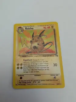 Raichu - 29/62 - Pokemon Fossil Unlimited Rare Card WOTC MP - Image 1