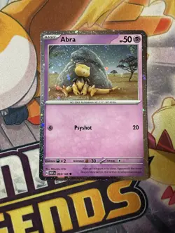 Abra 063/165 (NM) •SWIRL• Cosmo Holo Scarlet & Violet: 151 2023 Pokemon Card - Image 1