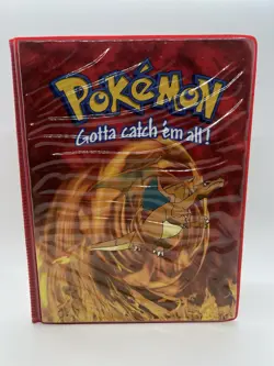 Vintage 2000 ToySite Red Pokemon TCG Charizard 4-Pocket Portfolio Card Binder - Image 1