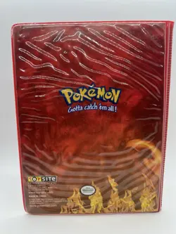 Vintage 2000 ToySite Red Pokemon TCG Charizard 4-Pocket Portfolio Card Binder - Image 2