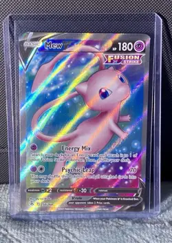 Pokemon TCG Mew V Full Art Holo Ultra Rare Card 250/264 Fusion Strike - Image 1