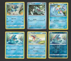 Totodile Pokemon Card Collection Set of 6 English Cards Reverse Holo Vintage - Image 1