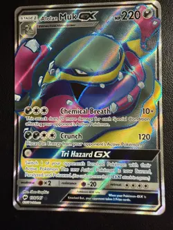 Alolan Muk GX Full Art Ultra Rare Holo Card Burning Shadows 138/147 NM - Image 1
